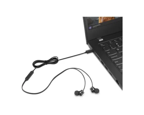 Навушники Lenovo USB-C Wired In-Ear Headphone Black (4XD1J77351)