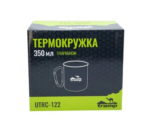 Чашка туристична Tramp 350 мл з карабіном Olive (UTRC-122-olive)
