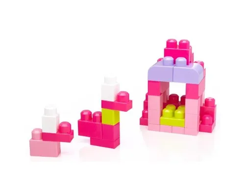 Конструктор Mega Bloks рожевий у мішку 80 деталей (DCH62)