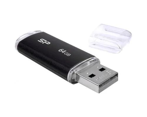 USB флеш накопичувач Silicon Power 64GB Ultima U02 Black USB 2.0 (SP064GBUF2U02V1K)