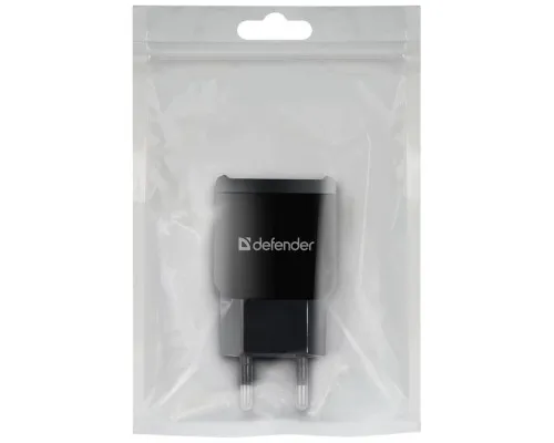 Зарядний пристрій Defender EPA-13 black, 2xUSB, 5V/2.1A, package (83840)