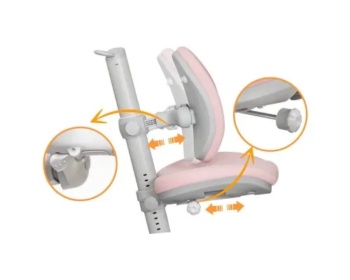 Дитяче крісло Mealux Ortoback Duo Pink (Y-510 KP)
