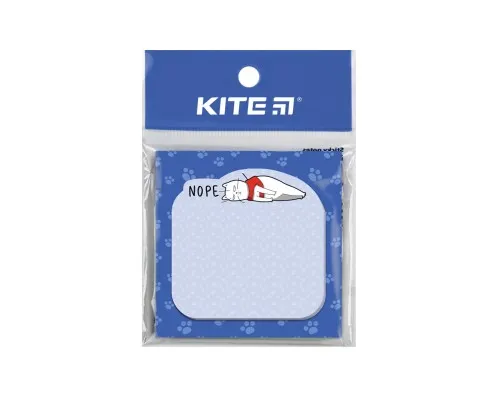Папір для нотаток Kite з клейким шаром Nope cat 70х70 мм, 50 аркушів (K22-298-1)