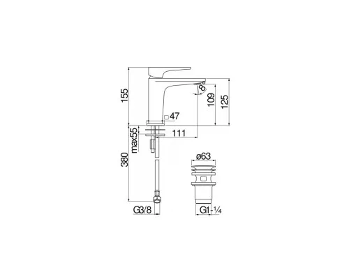 Смеситель NOBILI SE124118/2CR