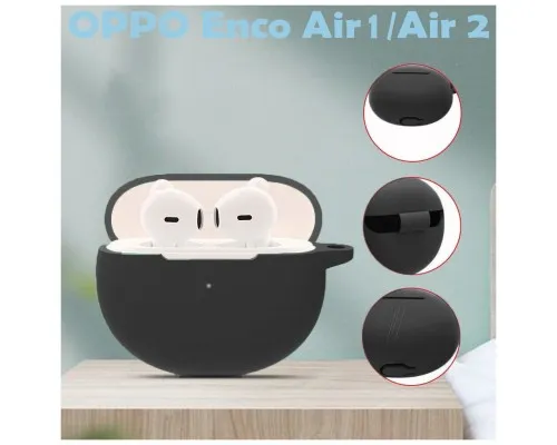Чохол для навушників BeCover Silicon для OPPO Enco Air 1/ Air 2 Black (709568)