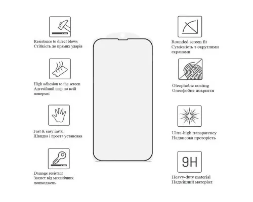 Скло захисне Drobak Ceramics Apple iPhone 15 Plus (292920)