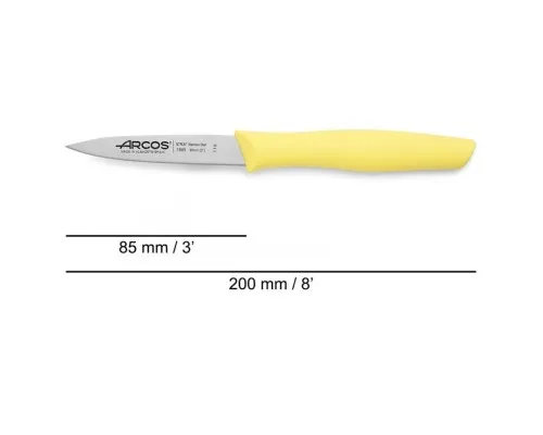 Кухонный нож Arcos Nova для чищення 85 мм Лимонний (188576)