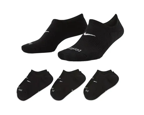 Шкарпетки Nike U NK EVERYDAY PLUS CUSH FOOTIE DH5463-904 34-38 3 пари Чорні (195242756911)