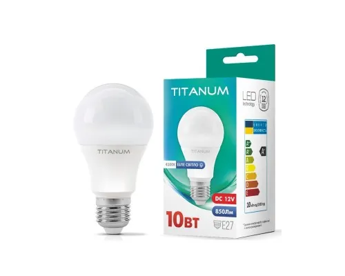 Лампочка TITANUM LED A60 12V 10W E27 4100K (TLA6010274-12V)