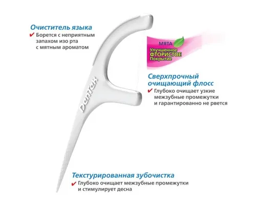 Флос-зубочистки DenTek з диспенсером Потрійне очищення 60 шт. (047701000465)