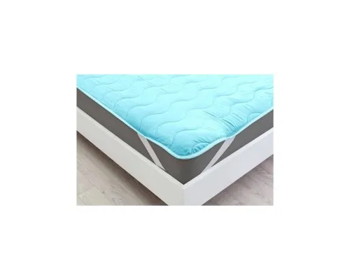 Наматрацник MirSon Eco Light №1725 Silk Air-line на резинці по кутках Blue 80x190 см (2200002890816)
