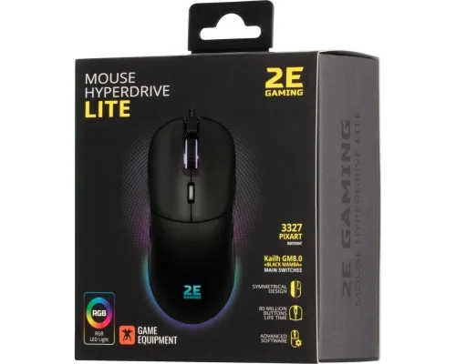 Мышка 2E Gaming HyperDrive Lite RGB Black (2E-MGHDL-BK)