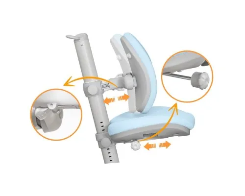 Дитяче крісло Mealux Ortoback Duo Plus Blue (Y-510 KBL Plus)