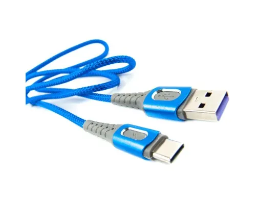 Дата кабель USB 2.0 AM to Type-C 1.0m blue Dengos (NTK-TC-LP-BLUE)