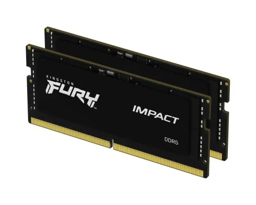 Модуль памяті для ноутбука SoDIMM DDR5 32GB (2x16GB) 6000 MHz Impact Kingston Fury (ex.HyperX) (KF560S38IBK2-32)