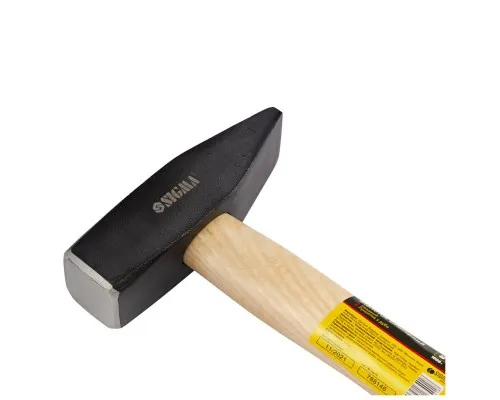 Молоток Sigma 1000г слюсарна деревяна ручка (дуб) (4316401)