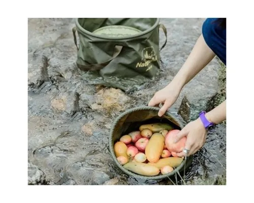 Ведро складное Naturehike ПВХ NH20SJ040 10 л зелене (6927595764626)