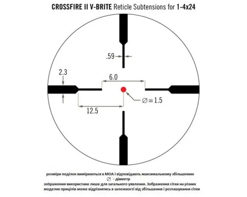Оптичний приціл Vortex Crossfire II 1-4x24 (V-Brite IR) (CF2-31037)