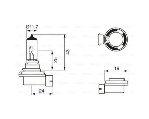 Автолампа Bosch галогенова 55W (1 987 302 084)