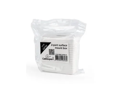 Компютерна розетка Cablexpert RJ45x2 FTP, cat.5e (NCAC-2F5E-01)