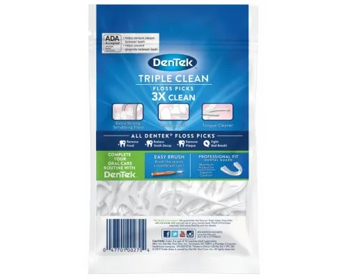 Флос-зубочистки DenTek Потрійне очищення 150 шт. (047700019055)