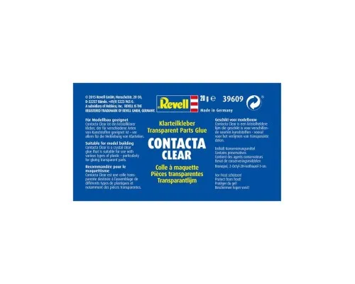Аксессуары для сборных моделей Revell Клей Contacta Clear профессиональный для прозрачных деталей 20 гр (RVL-39609)
