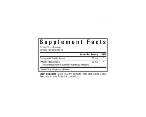 Вітамінно-мінеральний комплекс Seeking Health Підтримка Енергії, смак апельсина, NADH + CoQ10, 30 льодяників (SKH-52073)