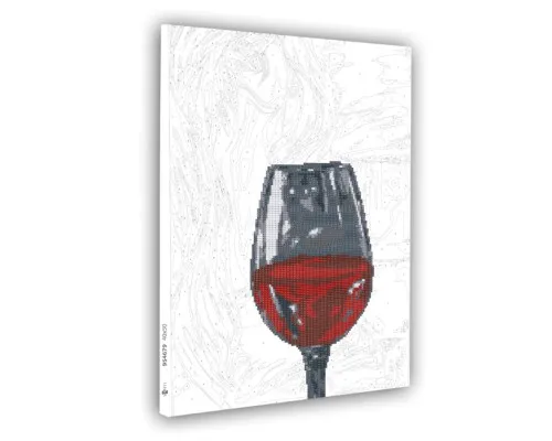Картина по номерам Santi Дівчина та вино 40*50 см алмазна мозаїка (954679)