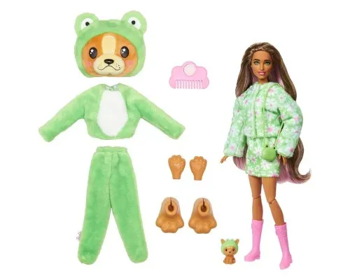 Лялька Barbie Cutie Reveal Чудове комбо Цуценя в костюмі жабки (HRK24)