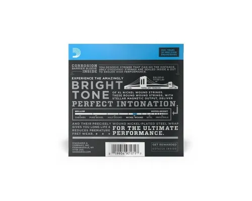 Струни для гітари D'Addario XL Nickel Wound 8-String Super Light (09-65) (EXL120-8)