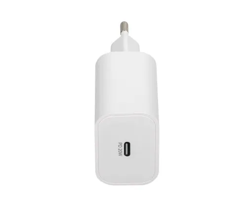 Зарядний пристрій RivaCase 1xUSB Type-C PD 20 Вт кабель Type-C white (PS4101 WD4 (White))