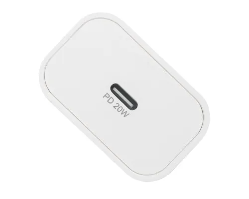 Зарядний пристрій RivaCase 1xUSB Type-C PD 20 Вт кабель Type-C white (PS4101 WD4 (White))