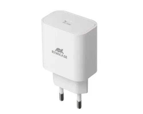 Зарядний пристрій RivaCase 1xUSB Type-C PD 20 Вт кабель Type-C white (PS4101 WD4 (White))