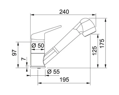 Смеситель Franke Novara-Plus Pull Out (115.0347.111)