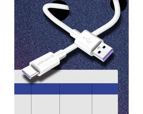 Дата кабель USB 2.0 AM to Type-C 1.0m 5A white ColorWay (CW-CBUC019-WH)