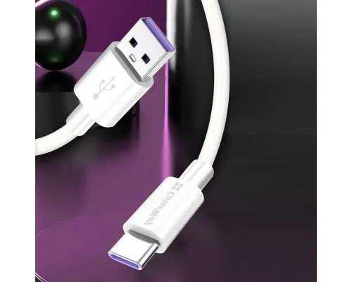 Дата кабель USB 2.0 AM to Type-C 1.0m 5A white ColorWay (CW-CBUC019-WH)