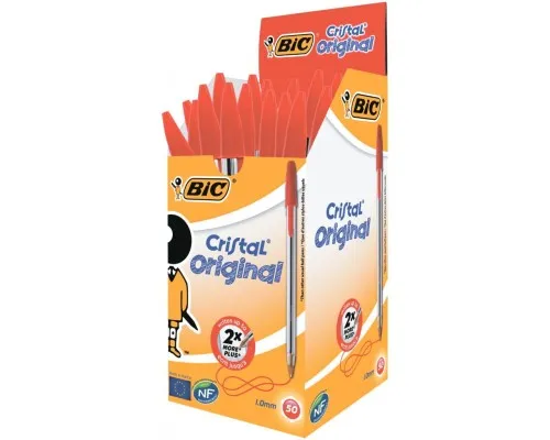 Ручка шариковая Bic Cristal, красная (bc847899)