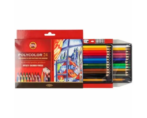 Олівці кольорові Koh-i-Noor Polycolor художні 24 кольорів (3834)