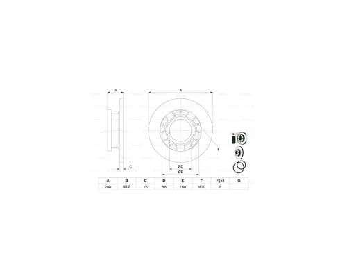 Гальмівний диск Bosch 0 986 479 401