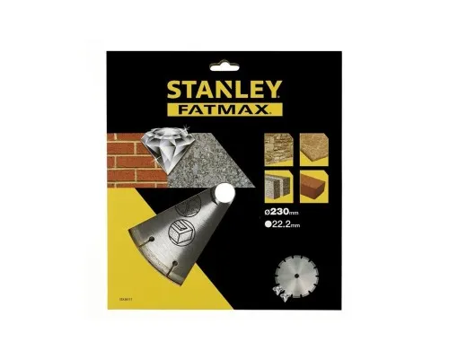 Диск пильний Stanley алмазний 230x22.2 бетон/цегла сегментований (STA38117)
