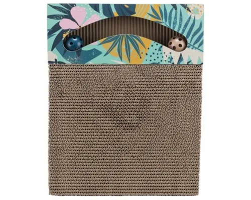 Дряпка (кігтеточка) для котів Trixie картонна з мячиками та мятою 38×5×30 см (4011905480060)
