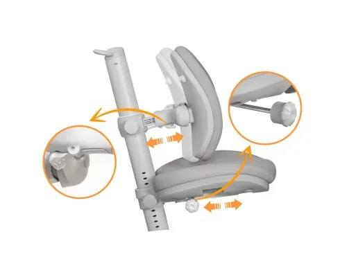 Дитяче крісло Mealux Ortoback Duo Plus Grey (Y-510 G Plus)