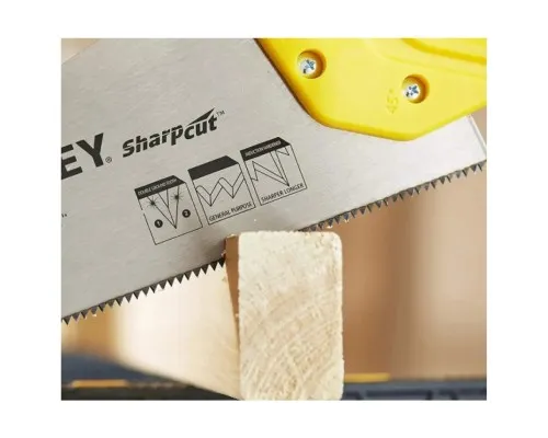 Ножовка Stanley SHARPCUT с закаленными зубьями, L=500мм, 11 tpi. (STHT20371-1)