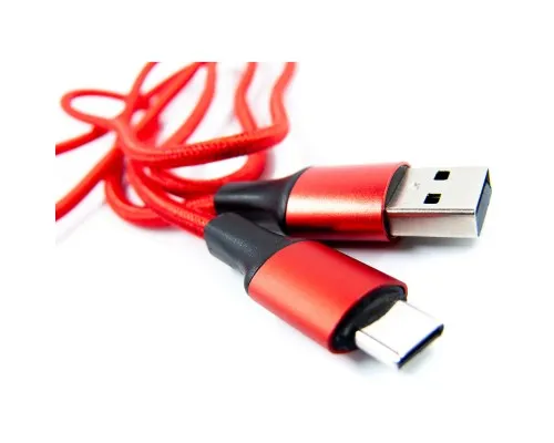 Дата кабель USB 2.0 AM to Type-C 1.0m red Dengos (NTK-TC-MT-RED)