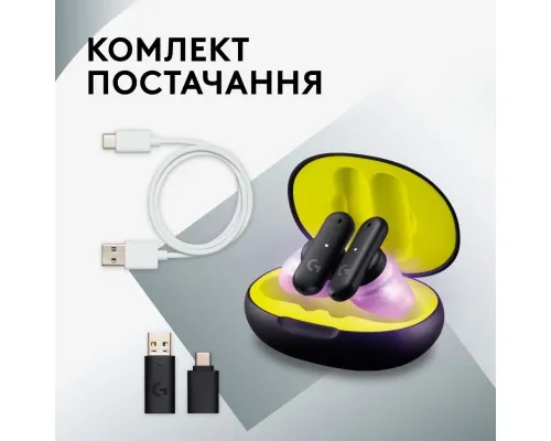 Навушники Logitech FITS True Wireless Gaming Earbuds Black (985-001182)