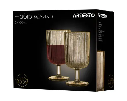 Набор бокалов Ardesto Golden Moon 300 мл 2 шт (AR2630GM)