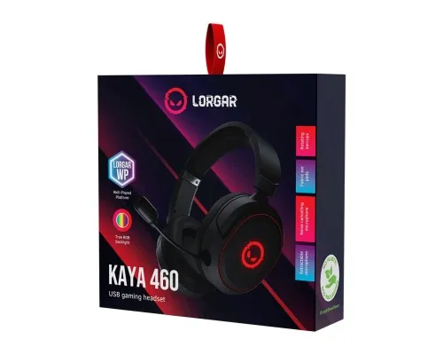 Наушники Lorgar Kaya 460 Gaming RGB USB Black (LRG-GHS460)
