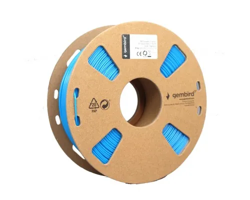 Пластик для 3D-принтера Gembird PETG, 1.75 мм, blue, 1 кг (3DP-PETG1.75-01-B)