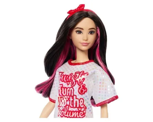 Лялька Barbie Fashionistas в блискучій сукні-футболці (HRH12)