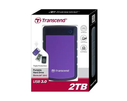Внешний жесткий диск 2.5 2TB Transcend (TS2TSJ25H3P)